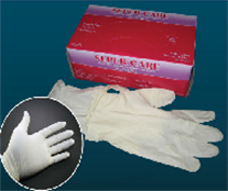 
      Powder free latex gloves
    