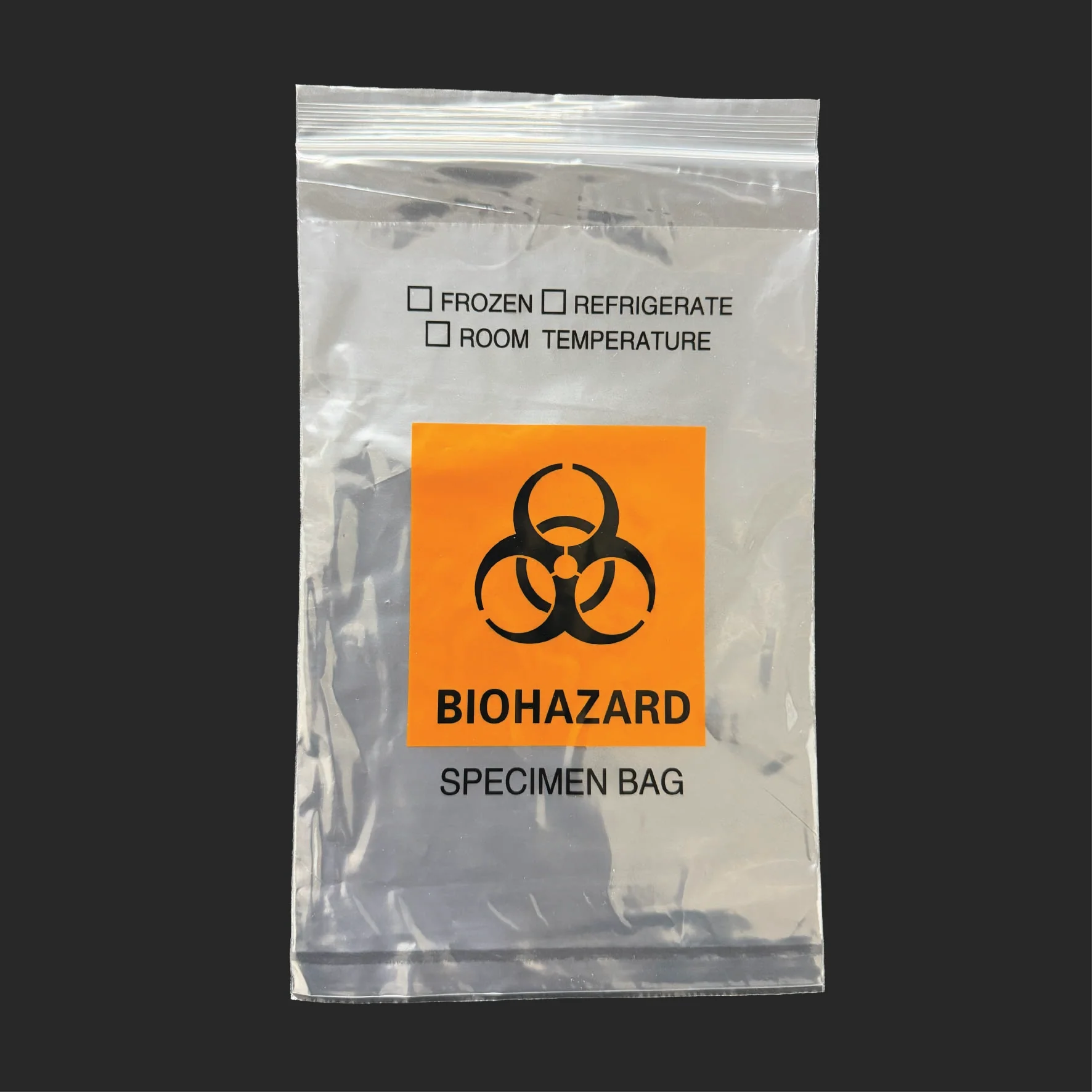 Biohazard logo LDPE bag